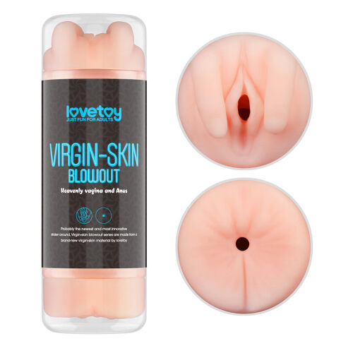 Kétoldalú realisztikus mesterséges hüvely tubusban vagina + anus - 74348811