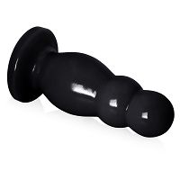 Vastag zselés anál dugó fekete dildo max 6 cm átmérő - 79857366 - 2