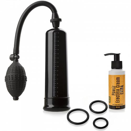 Erekciós Készlet: Péniszpumpa, Erekciós Krém és Erekciós Gyűrűk - 71141028