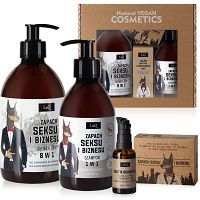 Vegán férfi szett DOBERMAN tusfürdő + szappan + sampon + olaj - 76225120 - 2