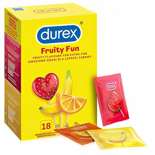 Durex Fruity Fun ízesített óvszerek 18 db - 70658233