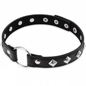 SZEXI CHOKER BDSM GALLÉR TÜSKÉKKEL ÖKOBŐRBÖL - 77170295