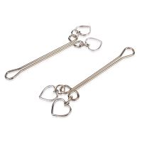 Acél mellbimbócsipesz szett BDSM szívekkel - 76740812 - 2