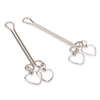 Acél mellbimbócsipesz szett BDSM szívekkel - 76740812 - 4