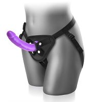 Strap-on lila realistikus dildóval 17 cm BDSM LGBT - 71242178 - 2