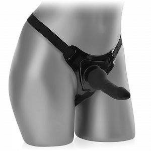 STRAP-ON LECSAVARHATÓ HÍMVESSZŐVEL SILIKON 15 CM DILDÓ - 77012104