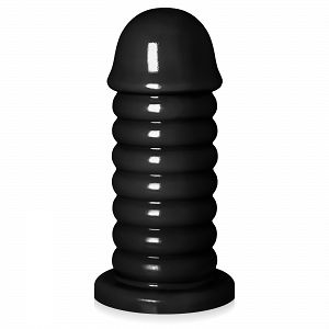 Vastag dildo 6,5 cm átmérőjű fekete anál dugó XXL - 74391794