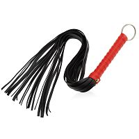 ERŐS BŐR FENYÍTŐ KORBÁCS BDSM-HEZ, FÉM GYŰRŰVEL, 68 CM - 79127177 - 3