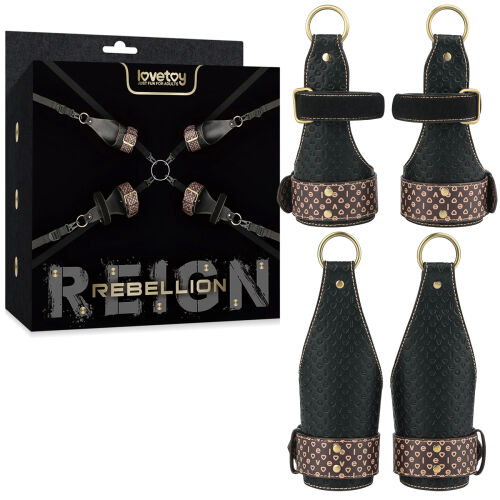 Rebellion bőr kötözőkészlet matrac alatti BDSM ágyhoz - 76141648