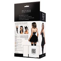 Glossy Elisia Wetlook érzéki fekete fűzős ruha - 73674616 - 2