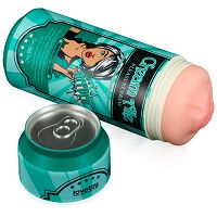 Lágy, realisztikus ajkak és mély torok egy Cream Ale maszturbátor dobozban - 78692141 - 3