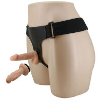 Realista, állítható strap-on heveder pároknak két dildóval – 76782492 - 2
