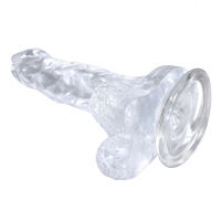 Valósághű átlátszó dildó tapadókoronggal 17 cm - 70358176 - 2