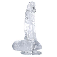 Valósághű átlátszó dildó tapadókoronggal 17 cm - 70358176 - 6