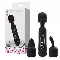 PRETTY LOVE „MAGICAL MASSAGER” – SZILIKONOS TESTMASSZÍROZÓ + 3 CSERÉLHETŐ FEJJEL - 80888062 - 3