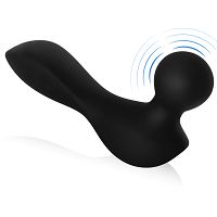 Fekete mini masszírozó nőknek, 10 rezgési opcióval - 77885483 - 8