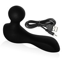 Fekete mini masszírozó nőknek, 10 rezgési opcióval - 77885483 - 3