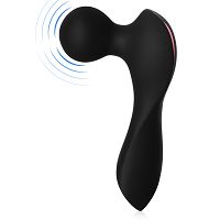 Fekete mini masszírozó nőknek, 10 rezgési opcióval - 77885483 - 6