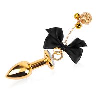 Anális dugó készlet + mellcsipeszek fekete szalagokkal - 77956562 - 5