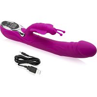 MAGAS MINŐSÉGŰ NAGY VIBRÁTOR PILLANGÓVAL MELEGÍTETT 45 C FOKIG - 71637444 - 2