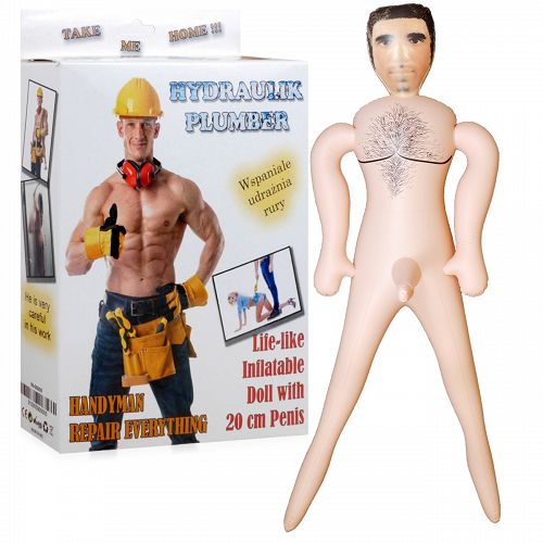 20 cm-es felfújható szerelembaba Vízvezeték-szerelő pénisze - 74303475