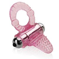 VIBRÁCIÓS EREKCIÓS PÉNISZGYŰRŰ, CSIKLÓ STIMULÁTORRAL - LBB 014081 - 2