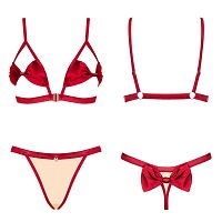 Obsessive játékos fehérnemű szett Rubinesa masnikkal - 73748816 - 4