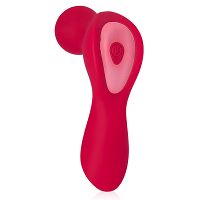 Piros mini masszírozó nőknek, pálca, 10 vibrációs opcióval - 78493416 - 6