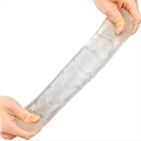 Rugalmas zselés maszturbátor bordákkal férfiaknak 13 cm - 76023145 - 5