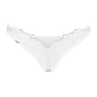 Obsessive Arrowel fehér nyitott csipkés tanga állítható pánttal - 79914357 - 4