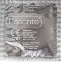 Pasante Ribbed - bordázott, élvezetfokozó óvszer, 1 db - pss 1080ra - 2