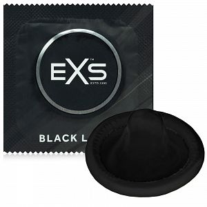 Fekete latex óvszer EXS BLACK LATEX - 70820901