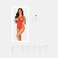 Obssesive piros testhezálló, nyitott lépésbetéttel Rediosa - 79449108 - 5