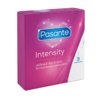 Pasante Intensity bordázott és bütykös óvszerek, 3 db - 70330629 - 2