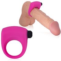 Rózsaszín rezgő erekciós gyűrű a péniszre - 76528524 - 3