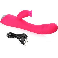 HAJLÉKONY G-SPOT VIBRÁTOR NYELVECSKÉVEL A CSIKLÓHOZ, 30 VIBRÁCIÓ ÉS LÜKTETÉS FUNKCIÓ + MELEGITÉSI FUNKCIÓ 45 C- FOKIG - 4