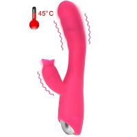 HAJLÉKONY G-SPOT VIBRÁTOR NYELVECSKÉVEL A CSIKLÓHOZ, 30 VIBRÁCIÓ ÉS LÜKTETÉS FUNKCIÓ + MELEGITÉSI FUNKCIÓ 45 C- FOKIG - 3