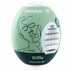 Satisfyer Riffle Egg – zselés tojás alakú maszturbátor férfiaknak - 77110207