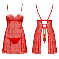 Obsessive Claussica babydoll karácsonyi erotikus fehérnemű - 78896848 - 6
