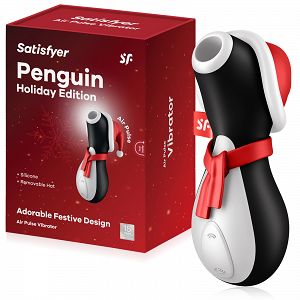 Satisfyer Penguin karácsonyi masszírozó léghullám funkcióval, amely stimulálja a csiklót - 78373025