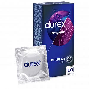 Durex Intense Óvszerek bordázott és speciális síkosítóval 10 db - 78236317