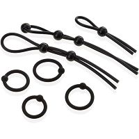 NAGY EREKCIÓS KÉSZLET 7 ELEMBŐL - COCK RING, LASSO, GYŰRŰ HÍMVESSZŐRE ÉS HERÉKRE  - 78101329 - 2