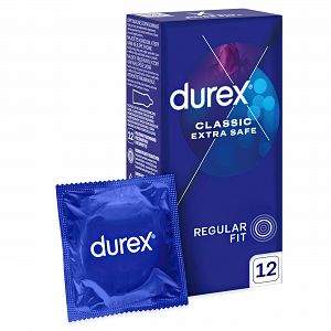 Durex Classic Extra Safe vastagabb, megerősített óvszerek 12 db - 78404279