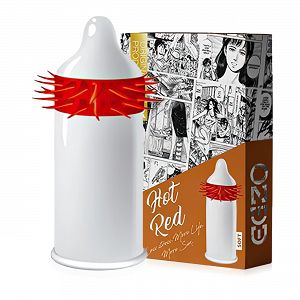 Rücskös óvszer EGZO Hot Red - 72848954